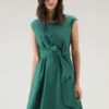 Woolrich Vestito Midi In Popeline Di Puro Cotone - Donna - Verde -Offerta Economica Vestiario CFWWDR0100FRUT3027 631
