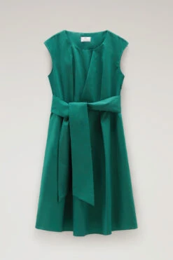 Woolrich Vestito Midi In Popeline Di Puro Cotone - Donna - Verde -Offerta Economica Vestiario CFWWDR0100FRUT3027 631 4