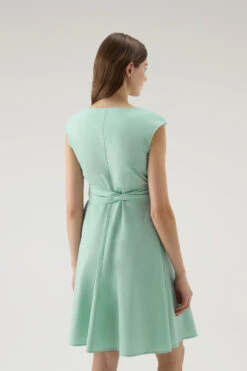 Woolrich Vestito Midi In Popeline Di Puro Cotone - Donna - Verde -Offerta Economica Vestiario CFWWDR0100FRUT3027 6585 2