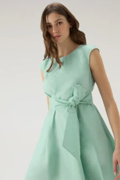 Woolrich Vestito Midi In Popeline Di Puro Cotone - Donna - Verde -Offerta Economica Vestiario CFWWDR0100FRUT3027 6585 3