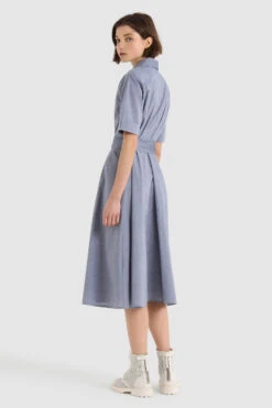 Woolrich Vestito Lungo Leggero In Cotone Chambray - Donna - Blu 10 Woolrich Vestito Lungo Leggero In Cotone Chambray - Donna - Blu -Offerta Economica Vestiario CFWWDR0106FRUT2910 3989 2