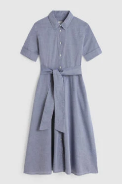 Woolrich Vestito Lungo Leggero In Cotone Chambray - Donna - Blu 11 Woolrich Vestito Lungo Leggero In Cotone Chambray - Donna - Blu -Offerta Economica Vestiario CFWWDR0106FRUT2910 3989 3
