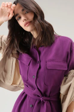 Woolrich Vestito Utility In Misto Lino - Donna - Lilla 13 Woolrich Vestito Utility In Misto Lino - Donna - Lilla -Offerta Economica Vestiario CFWWDR0112FRUT3043 4375 3