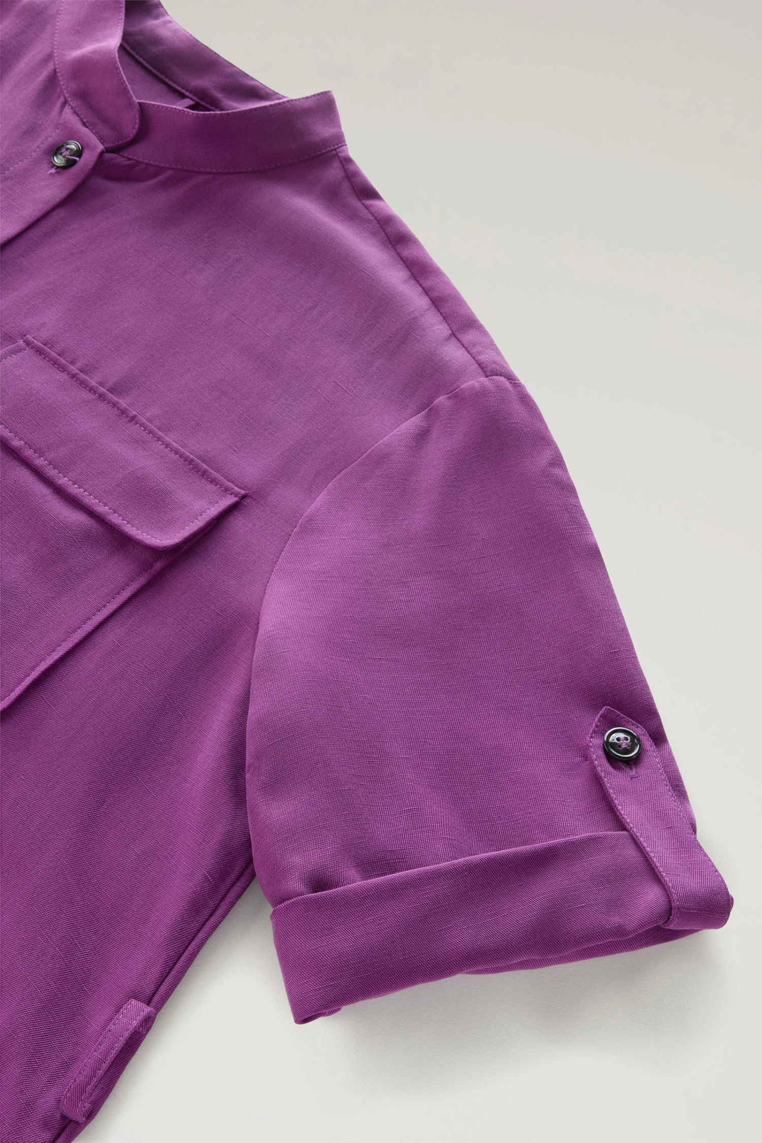 Woolrich Vestito Utility In Misto Lino - Donna - Lilla 9 Woolrich Vestito Utility In Misto Lino - Donna - Lilla - immagine 7