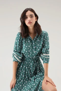 Woolrich Vestito Con Stampa Floreale - Donna - Verde -Offerta Economica Vestiario CFWWDR0122FRUT3360 631 3