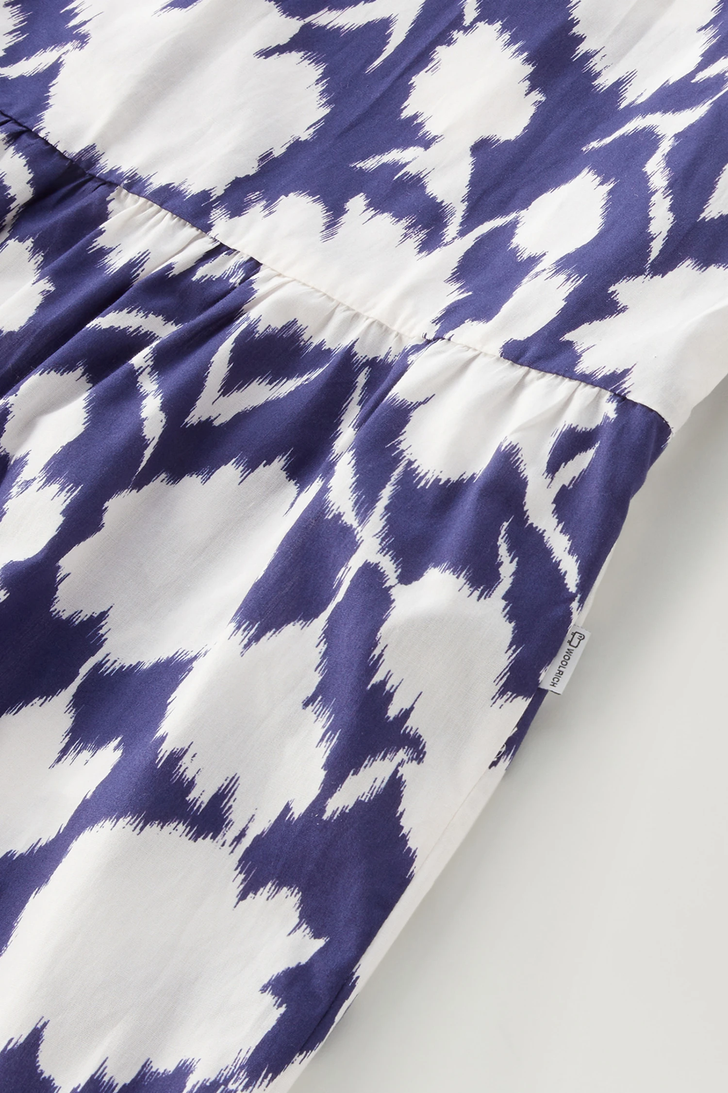 Woolrich Vestito A Balze In Popeline Di Puro Cotone - Donna - Blu 9 Woolrich Vestito A Balze In Popeline Di Puro Cotone - Donna - Blu - immagine 7