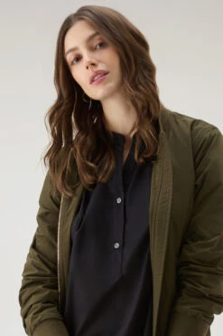 Woolrich Vestito Corto In Popeline Di Puro Cotone Con Pinces - Donna - Nero -Offerta Economica Vestiario CFWWDR0132FRUT3027 100 3