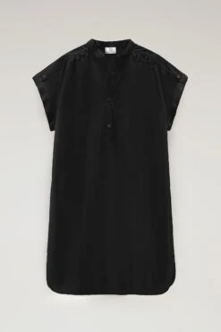 Woolrich Vestito Corto In Popeline Di Puro Cotone Con Pinces - Donna - Nero -Offerta Economica Vestiario CFWWDR0132FRUT3027 100 4