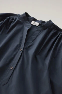 Woolrich Vestito Corto In Popeline Di Puro Cotone Con Pinces - Donna - Blu -Offerta Economica Vestiario CFWWDR0132FRUT3027 3989 5