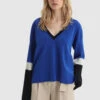 Woolrich Maglia Con Scollo A V - Donna - Blu 2 Woolrich Maglia Con Scollo A V - Donna - Blu -Offerta Economica Vestiario CFWWKN0155FRUF0611 31050