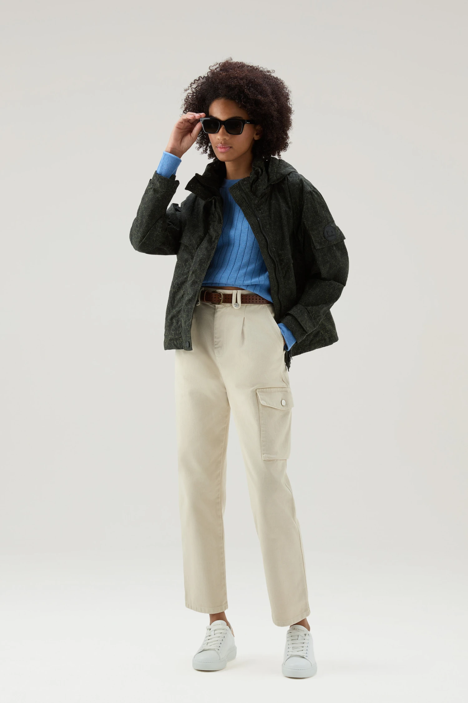 Woolrich Maglia Girocollo A Coste In Puro Cotone - Donna - Blu 4 Woolrich Maglia Girocollo A Coste In Puro Cotone - Donna - Blu - immagine 2