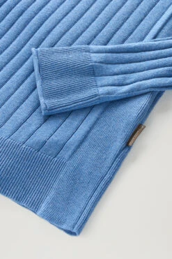 Woolrich Maglia Girocollo A Coste In Puro Cotone - Donna - Blu 16 Woolrich Maglia Girocollo A Coste In Puro Cotone - Donna - Blu -Offerta Economica Vestiario CFWWKN0208FRUF0615 31089 6