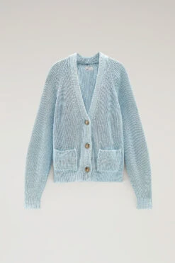 Woolrich Cardigan In Puro Cotone Tinto In Capo Naturalmente - Donna - Blu 17 Woolrich Cardigan In Puro Cotone Tinto In Capo Naturalmente - Donna - Blu -Offerta Economica Vestiario CFWWKN0210FRUF0670 30052 4