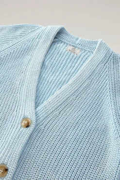 Woolrich Cardigan In Puro Cotone Tinto In Capo Naturalmente - Donna - Blu 18 Woolrich Cardigan In Puro Cotone Tinto In Capo Naturalmente - Donna - Blu -Offerta Economica Vestiario CFWWKN0210FRUF0670 30052 5