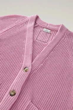 Woolrich Cardigan In Puro Cotone Tinto In Capo Naturalmente - Donna - Rosa 17 Woolrich Cardigan In Puro Cotone Tinto In Capo Naturalmente - Donna - Rosa -Offerta Economica Vestiario CFWWKN0210FRUF0670 4376 5