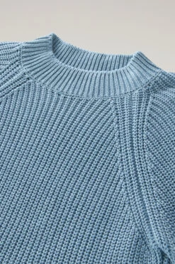 Woolrich Maglia Girocollo In Puro Cotone Tinto In Capo Naturalmente - Donna - Blu -Offerta Economica Vestiario CFWWKN0211FRUF0670 30052 5