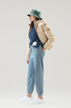 Woolrich Maglia Girocollo In Puro Cotone Tinto In Capo Naturalmente - Donna - Blu