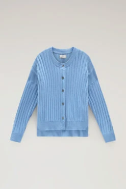 Woolrich Cardigan In Puro Cotone A Coste Larghe - Donna - Blu 13 Woolrich Cardigan In Puro Cotone A Coste Larghe - Donna - Blu -Offerta Economica Vestiario CFWWKN0224FRUF0615 31089 4