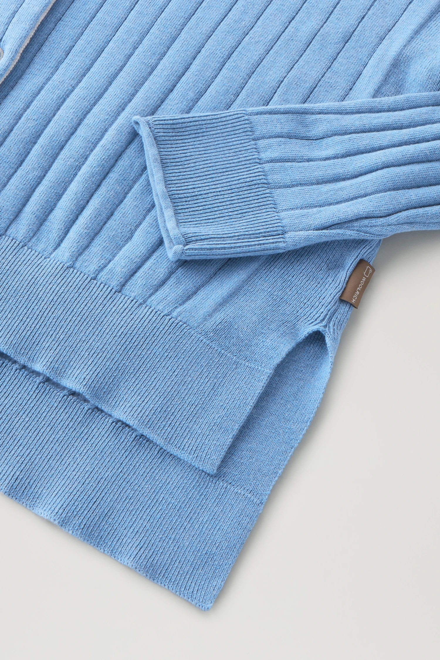 Woolrich Cardigan In Puro Cotone A Coste Larghe - Donna - Blu 9 Woolrich Cardigan In Puro Cotone A Coste Larghe - Donna - Blu - immagine 7