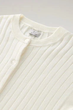 Woolrich Cardigan In Puro Cotone A Coste Larghe - Donna - Bianco 16 Woolrich Cardigan In Puro Cotone A Coste Larghe - Donna - Bianco -Offerta Economica Vestiario CFWWKN0224FRUF0615 8041 5