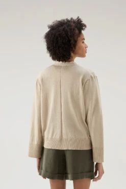 Woolrich Cardigan In Misto Cotone E Cashmere - Donna - Beige -Offerta Economica Vestiario CFWWKN0226FRUF0688 824 2