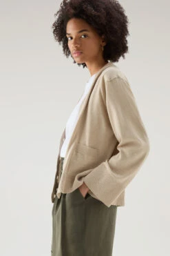 Woolrich Cardigan In Misto Cotone E Cashmere - Donna - Beige -Offerta Economica Vestiario CFWWKN0226FRUF0688 824 3