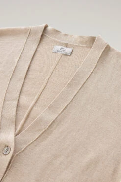 Woolrich Cardigan In Misto Cotone E Cashmere - Donna - Beige -Offerta Economica Vestiario CFWWKN0226FRUF0688 824 5