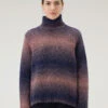 Woolrich Maglione A Collo Alto Dégradé In Misto Alpaca - Donna - Blu -Offerta Economica Vestiario CFWWKN0232FRUF0695 3989
