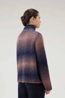 Woolrich Maglione A Collo Alto Dégradé In Misto Alpaca - Donna - Blu -Offerta Economica Vestiario CFWWKN0232FRUF0695 3989 2