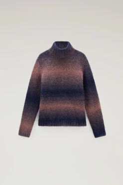 Woolrich Maglione A Collo Alto Dégradé In Misto Alpaca - Donna - Blu -Offerta Economica Vestiario CFWWKN0232FRUF0695 3989 4