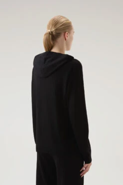 Woolrich Maglia In Misto Lana E Cashmere Con Cappuccio - Donna - Nero -Offerta Economica Vestiario CFWWKN0246FRUF0603 100 2