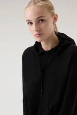 Woolrich Maglia In Misto Lana E Cashmere Con Cappuccio - Donna - Nero -Offerta Economica Vestiario CFWWKN0246FRUF0603 100 3