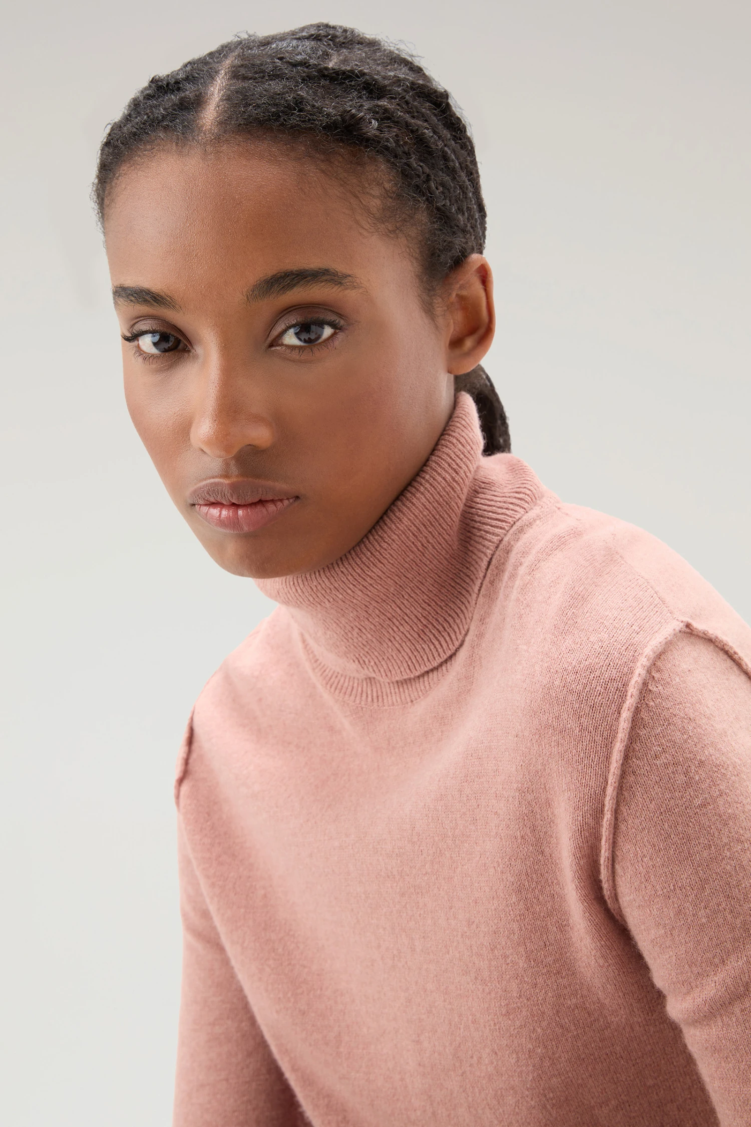 Woolrich Maglione A Collo Alto In Misto Lana E Cashmere - Donna - Rosa 6 Woolrich Maglione A Collo Alto In Misto Lana E Cashmere - Donna - Rosa - immagine 4