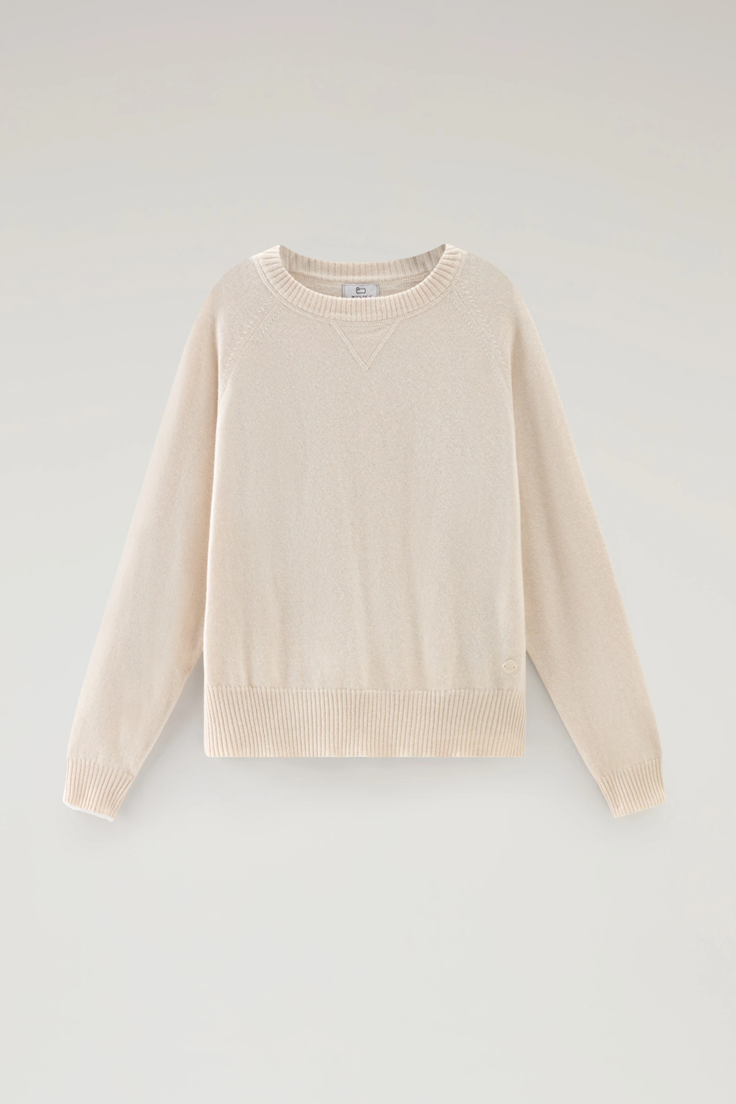 Woolrich Maglia Girocollo In Misto Lana E Cashmere - Donna - Bianco 7 Woolrich Maglia Girocollo In Misto Lana E Cashmere - Donna - Bianco - immagine 5