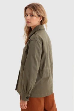 Woolrich Giacca Camicia In Cotone Elasticizzato - Donna - Verde -Offerta Economica Vestiario CFWWOS0060FRUT3028 6291 2