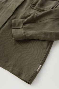 Woolrich Giacca A Camicia Utility In Misto Lino - Donna - Verde -Offerta Economica Vestiario CFWWOS0078FRUT3043 614 6
