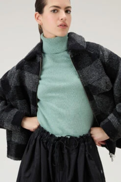 Woolrich Giacca A Camicia Gentry In Misto Lana Con Zip - Donna - Nero -Offerta Economica Vestiario CFWWOS0089FRUT3155 1486 3