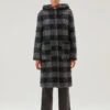 Woolrich Cappotto Gentry In Misto Lana Con Cappuccio - Donna - Nero -Offerta Economica Vestiario CFWWOS0090FRUT3155 1486