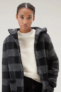 Woolrich Cappotto Gentry In Misto Lana Con Cappuccio - Donna - Nero 14 Woolrich Cappotto Gentry In Misto Lana Con Cappuccio - Donna - Nero -Offerta Economica Vestiario CFWWOS0090FRUT3155 1486 3