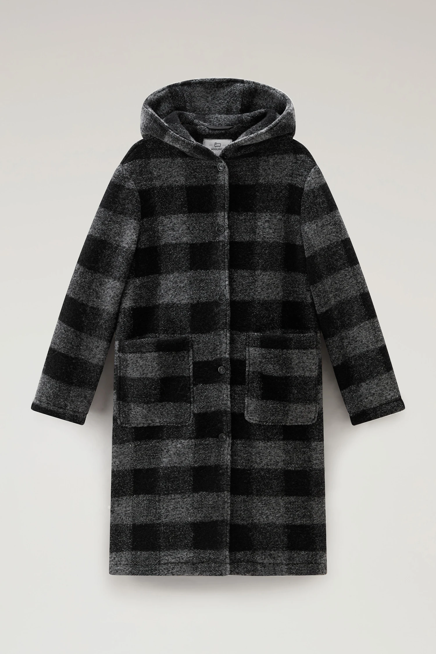 Woolrich Cappotto Gentry In Misto Lana Con Cappuccio - Donna - Nero 7 Woolrich Cappotto Gentry In Misto Lana Con Cappuccio - Donna - Nero - immagine 5