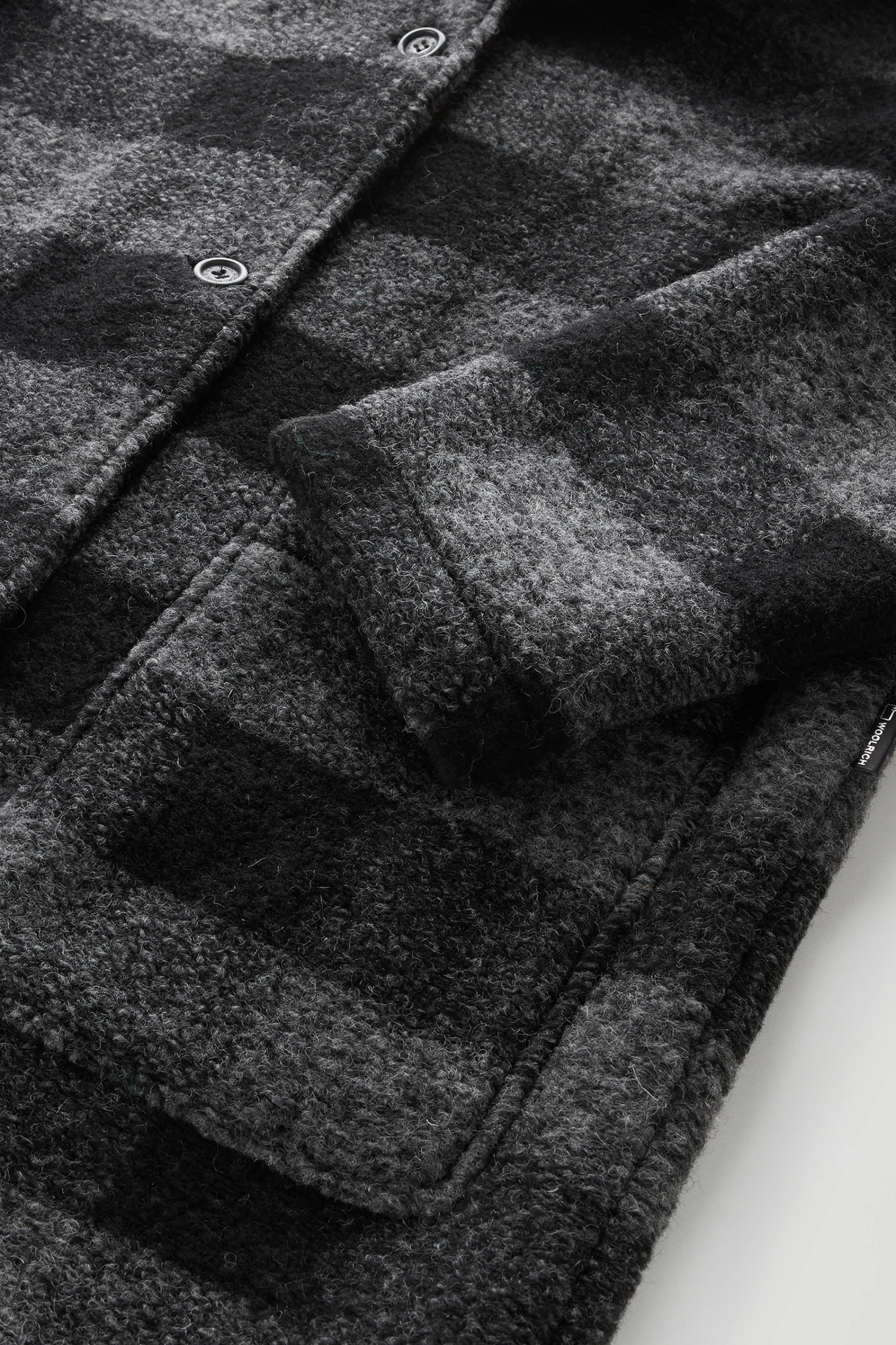 Woolrich Cappotto Gentry In Misto Lana Con Cappuccio - Donna - Nero 9 Woolrich Cappotto Gentry In Misto Lana Con Cappuccio - Donna - Nero - immagine 7