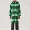 Woolrich Cappotto Gentry In Misto Lana Con Cappuccio - Donna - Verde