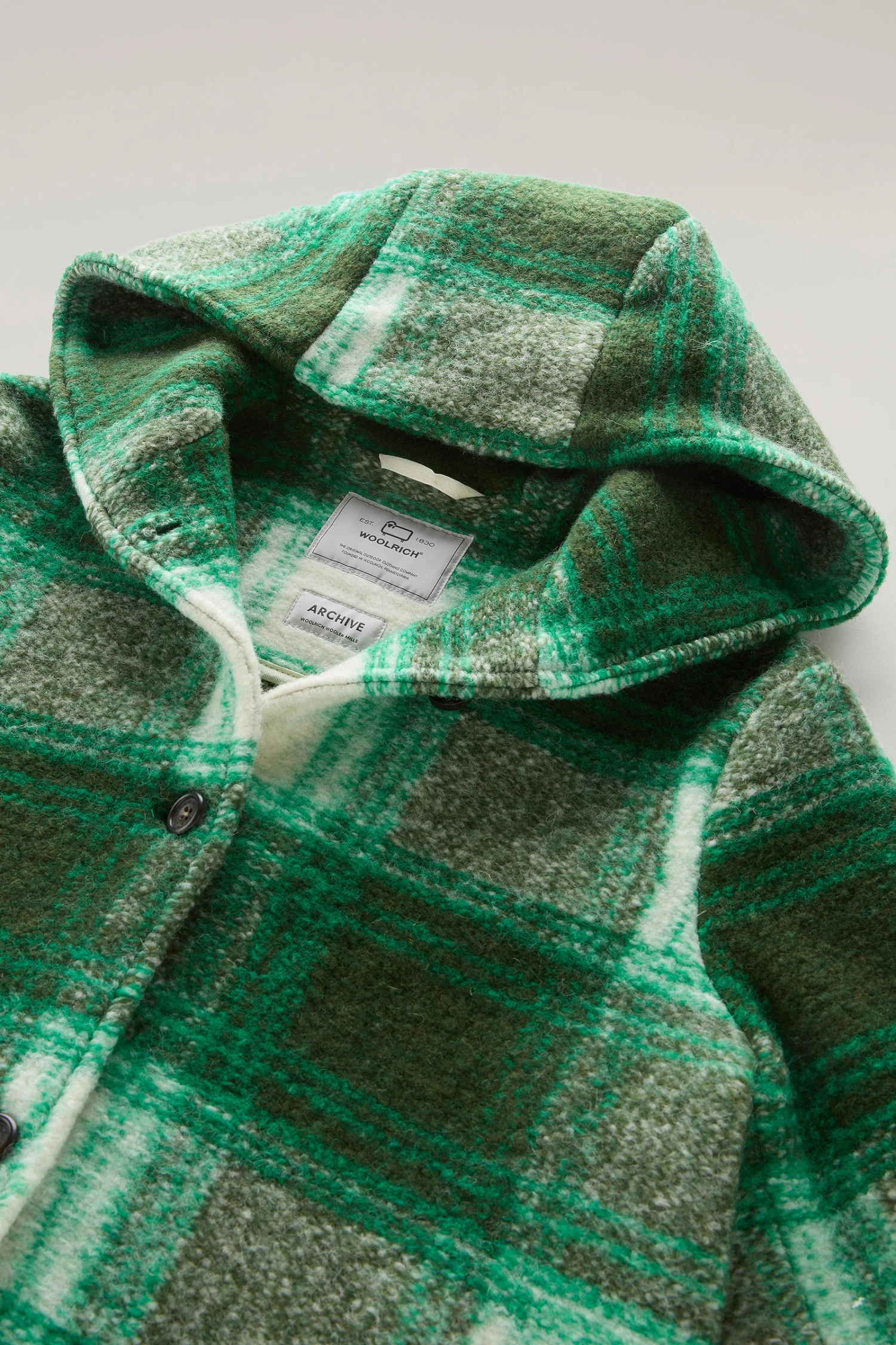 Woolrich Cappotto Gentry In Misto Lana Con Cappuccio - Donna - Verde 8 Woolrich Cappotto Gentry In Misto Lana Con Cappuccio - Donna - Verde - immagine 6