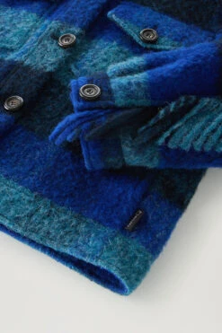 Woolrich Giacca A Camicia Con Frange In Misto Lana E Alpaca - Donna - Blu -Offerta Economica Vestiario CFWWOS0092FRUT3494 3982 6