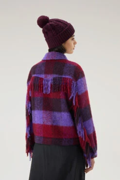 Woolrich Giacca A Camicia Con Frange In Misto Lana E Alpaca - Donna - Lilla 14 Woolrich Giacca A Camicia Con Frange In Misto Lana E Alpaca - Donna - Lilla -Offerta Economica Vestiario CFWWOS0092FRUT3494 4390 2
