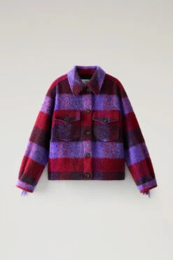 Woolrich Giacca A Camicia Con Frange In Misto Lana E Alpaca - Donna - Lilla 16 Woolrich Giacca A Camicia Con Frange In Misto Lana E Alpaca - Donna - Lilla -Offerta Economica Vestiario CFWWOS0092FRUT3494 4390 4