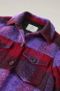 Woolrich Giacca A Camicia Con Frange In Misto Lana E Alpaca - Donna - Lilla 17 Woolrich Giacca A Camicia Con Frange In Misto Lana E Alpaca - Donna - Lilla -Offerta Economica Vestiario CFWWOS0092FRUT3494 4390 5