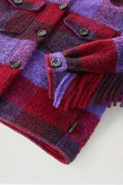 Woolrich Giacca A Camicia Con Frange In Misto Lana E Alpaca - Donna - Lilla 18 Woolrich Giacca A Camicia Con Frange In Misto Lana E Alpaca - Donna - Lilla -Offerta Economica Vestiario CFWWOS0092FRUT3494 4390 6