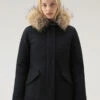 Woolrich Arctic Parka In Ramar Cloth Con Pelliccia Removibile - Donna - Blu