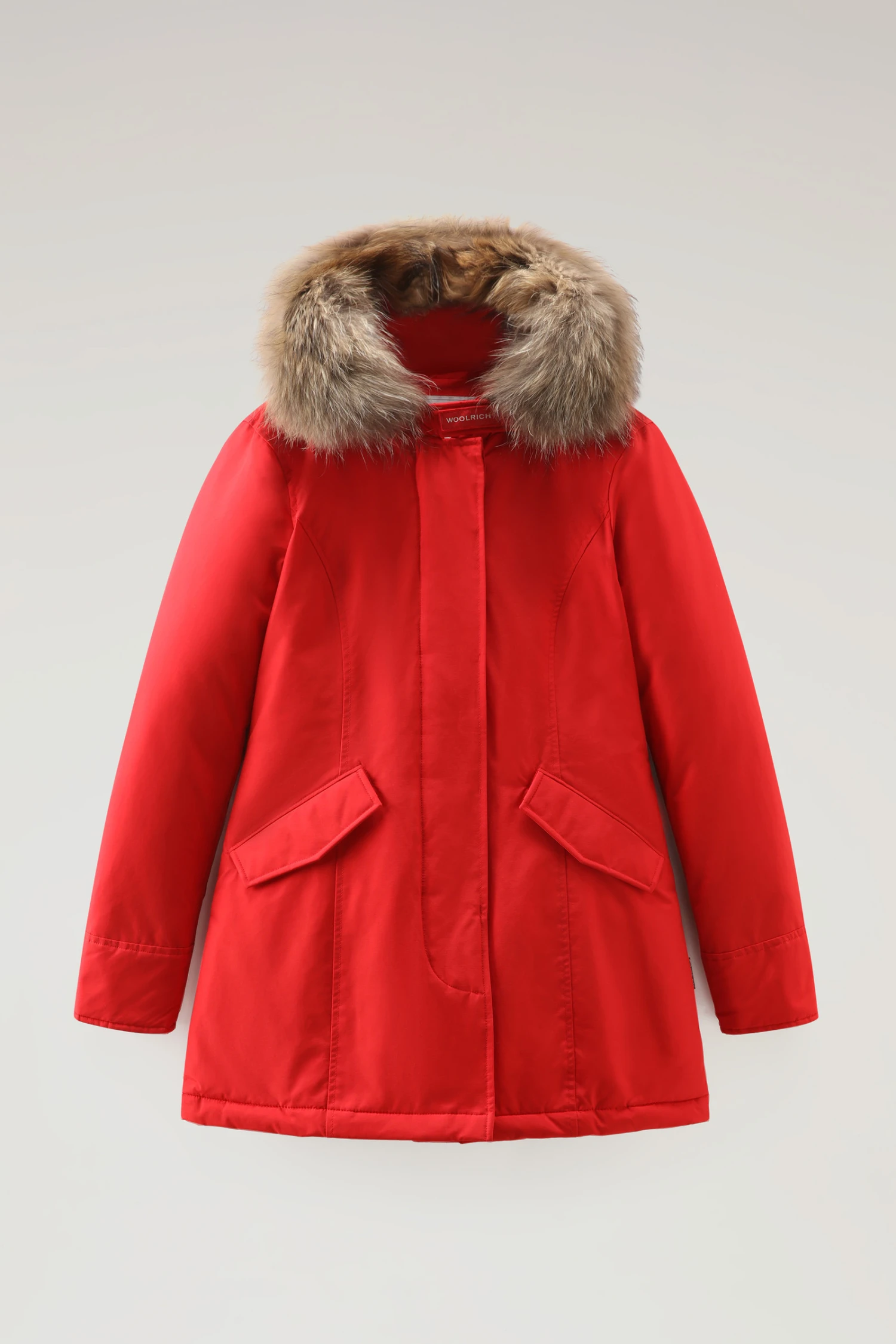 Woolrich Arctic Parka In Ramar Cloth Con Pelliccia Removibile - Donna - Rosso 7 Woolrich Arctic Parka In Ramar Cloth Con Pelliccia Removibile - Donna - Rosso - immagine 5